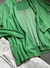 Petit Rose Tank - Parakeet/white