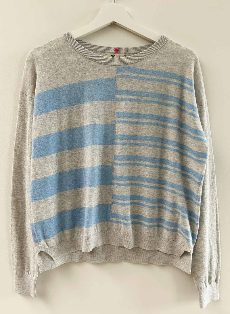 Donna Stripe - Pumice/blue