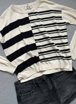 Donna Stripe - Ecru/black