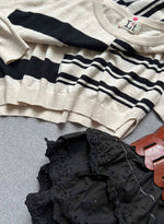 Donna Stripe - Ecru/black
