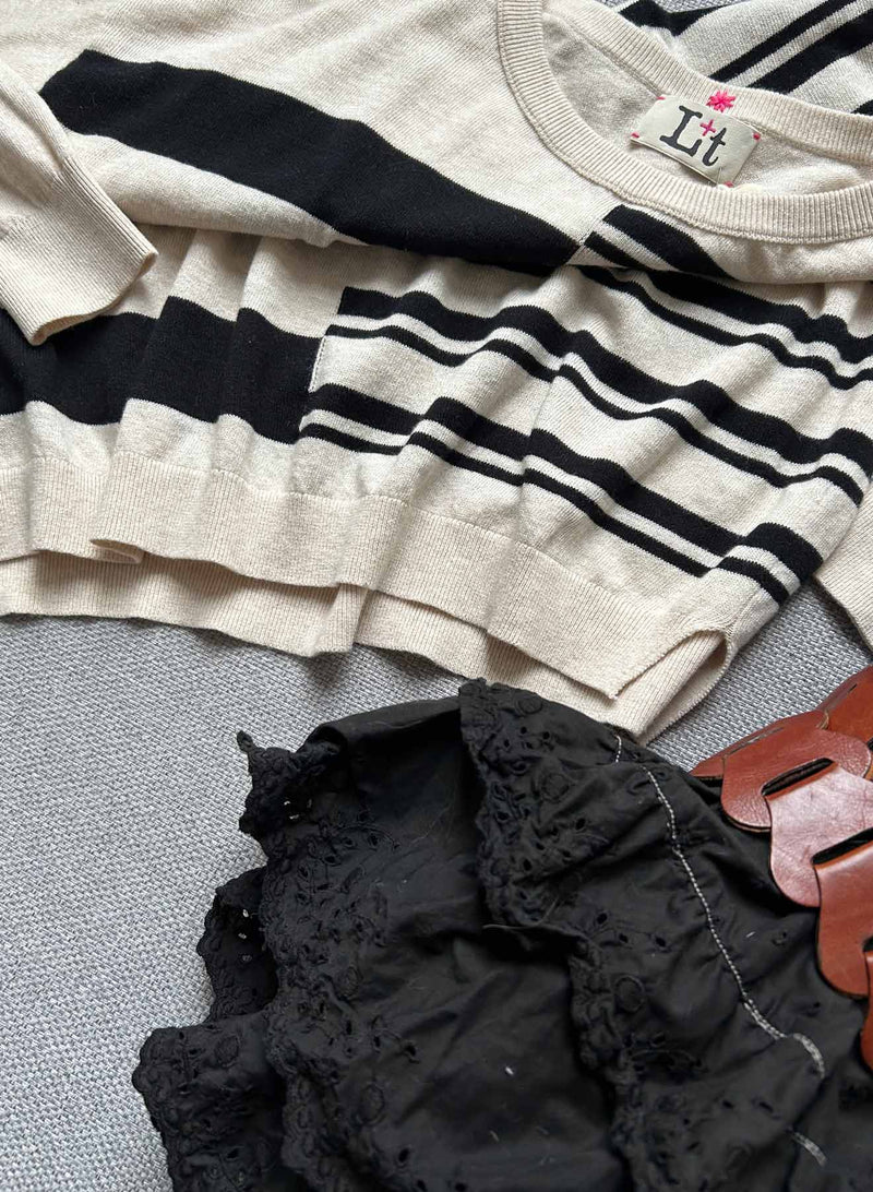 Donna Stripe - Ecru/black