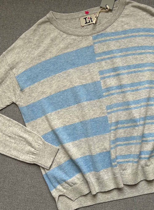 Donna Stripe - Pumice/blue