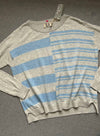 Donna Stripe - Pumice/blue