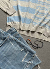 Donna Stripe - Pumice/blue