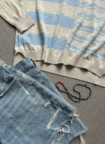 Donna Stripe - Pumice/blue