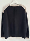 Parker Block Vee - Ecru/black