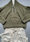 Madison Lounger - Army/ecru