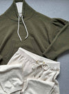 Madison Lounger - Army/ecru