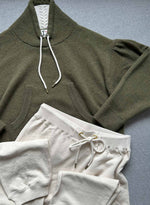 Madison Lounger - Army/ecru