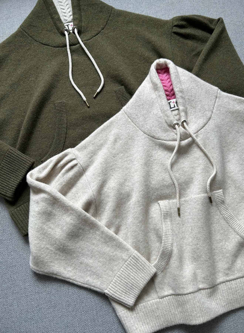 Madison Lounger - Army/ecru