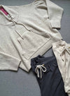 Madison Lounger - Ecru/pink