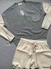 Vested Vee - Grey/ecru