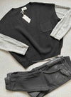 Vested Vee - Black/grey