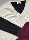 Parker Block Vee - Ecru/black