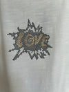 Graphic Ava Tee - White Pop Love Crystal