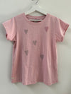 Graphic Ava Tee - Blush Hearts Crystal