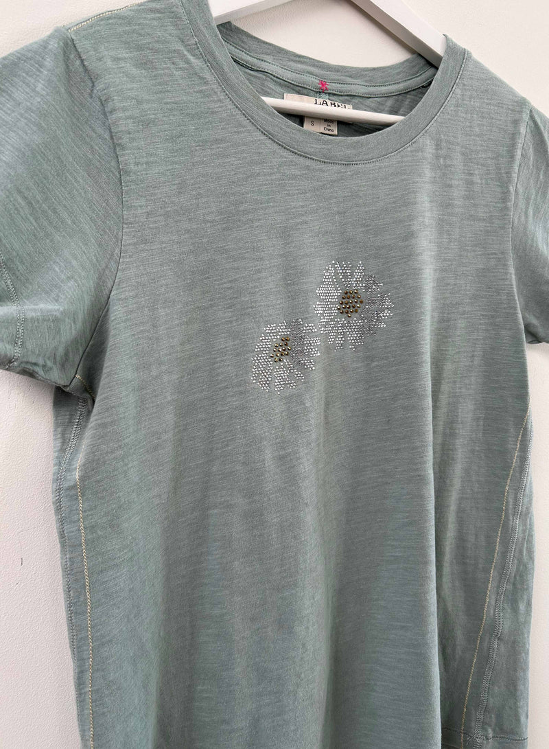 Graphic Ava Tee - Sage Daisy Crystal