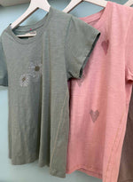 Graphic Ava Tee - Blush Hearts Crystal