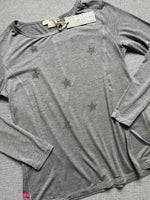 Graphic Riley LS Tee - Grey Star Crystal