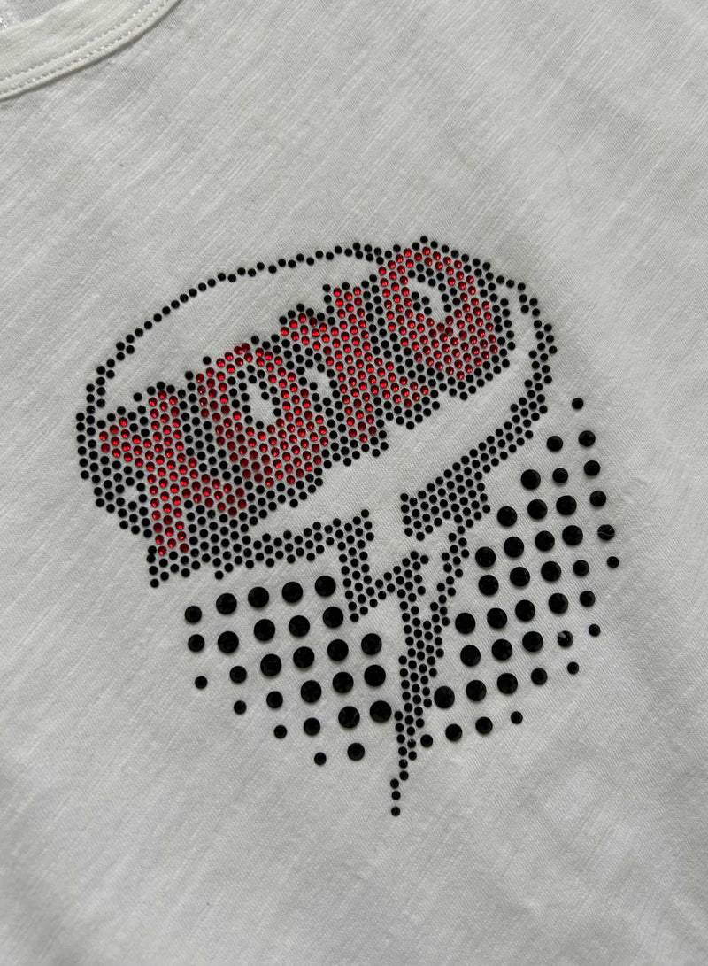 Graphic Ava Tee - White XOXO Crystal