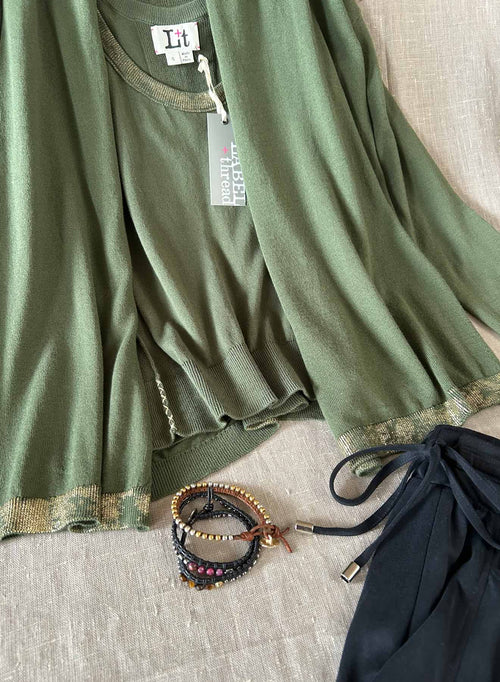 Goldie Cardigan - OD Green