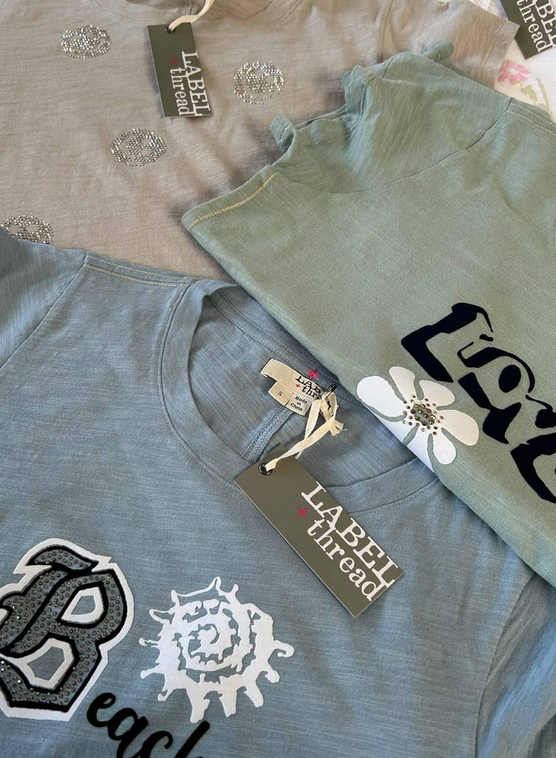 Graphic Ava Tee - Sage Groovy Love