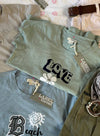 Graphic Ava Tee -   Denim Beach Bum