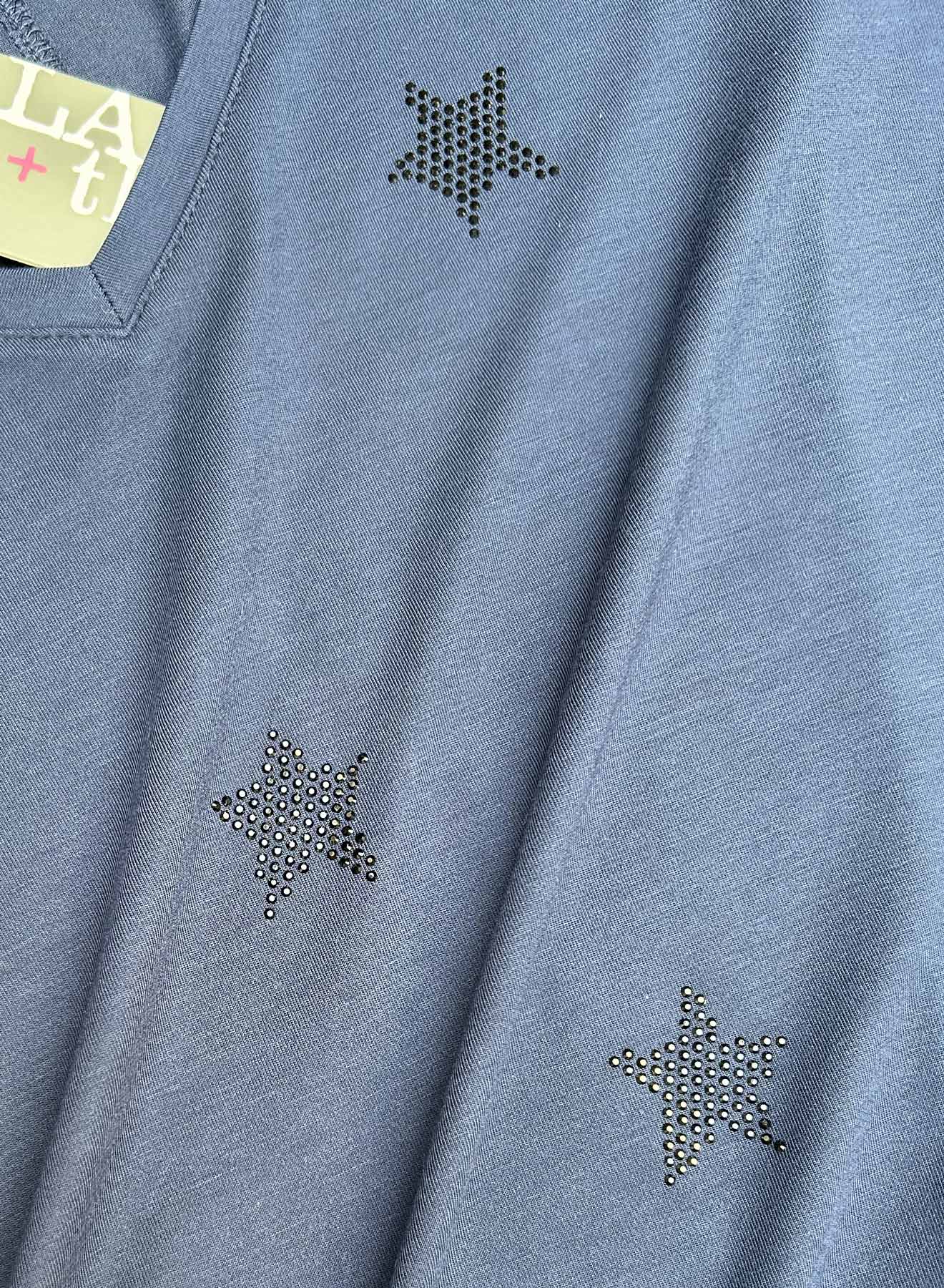 Thread Harper LABEL+thread Women's Graphic Harper Crystal Tee - Navy Star Crystal