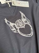 Graphic Harper Vee - Black Heart Locket