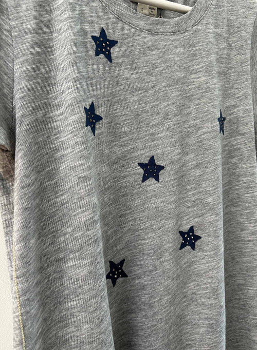 Graphic Ava Tee - Grey Starburst Crystal