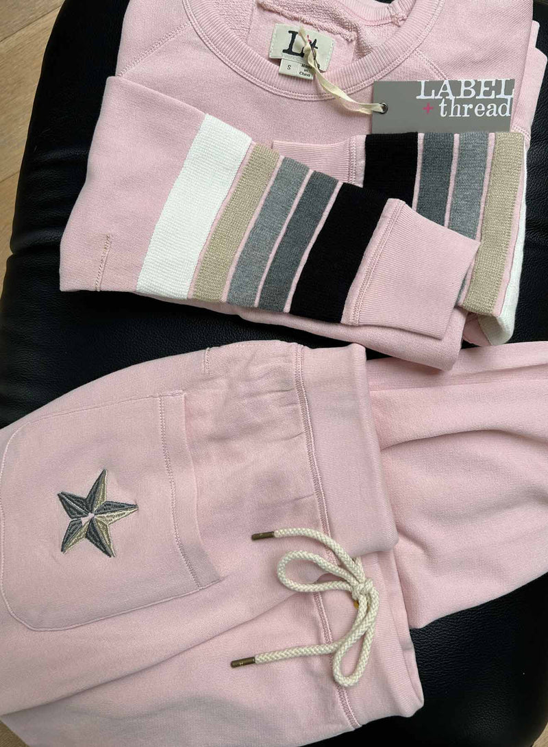 Track Sweatshirt - Blush Multi