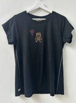Graphic Ava Tee - Black Skull Crystal