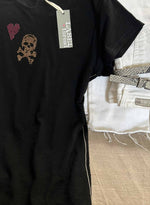 Graphic Ava Tee - Black Skull Crystal
