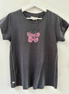 Graphic Ava Tee - Graphite Mariposa