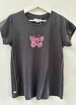 Graphic Ava Tee - Graphite Mariposa