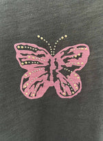 Graphic Ava Tee - Graphite Mariposa