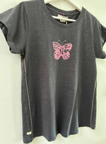 Graphic Ava Tee - Graphite Mariposa