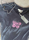 Graphic Ava Tee - Graphite Mariposa