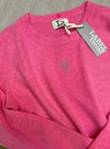 Core Cashmere Crew - Flamingo Heart