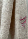 CORE Cashmere BF Vee - Oatmeal Heart