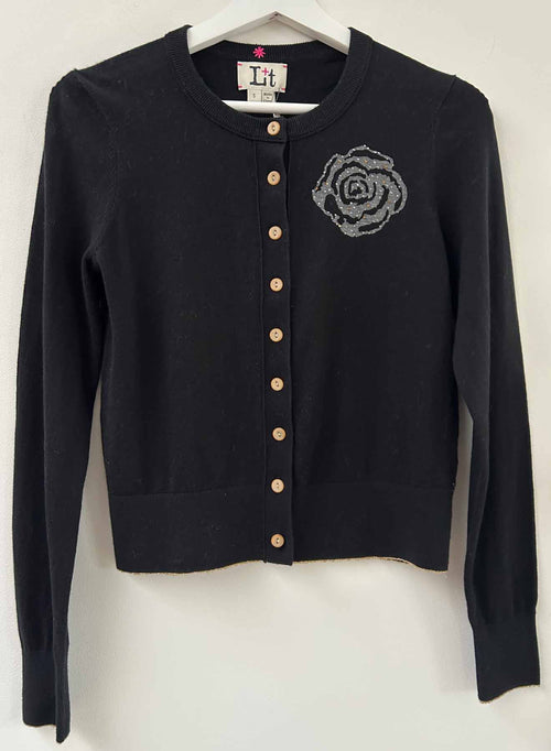 Texas Rose Cardigan - Black