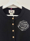 Texas Rose Cardigan - Black