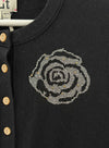 Texas Rose Cardigan - Black