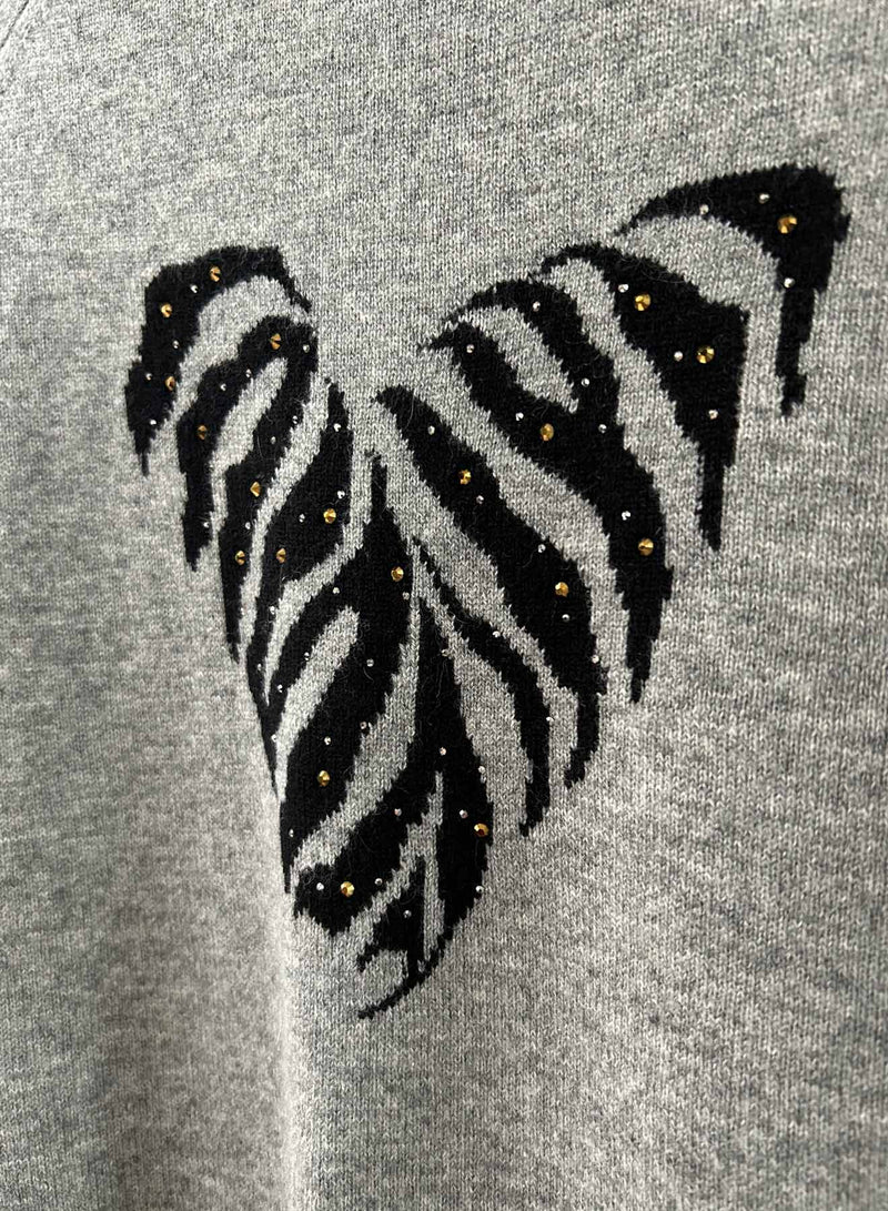 Tiger Heart Crew - Grey/black CR