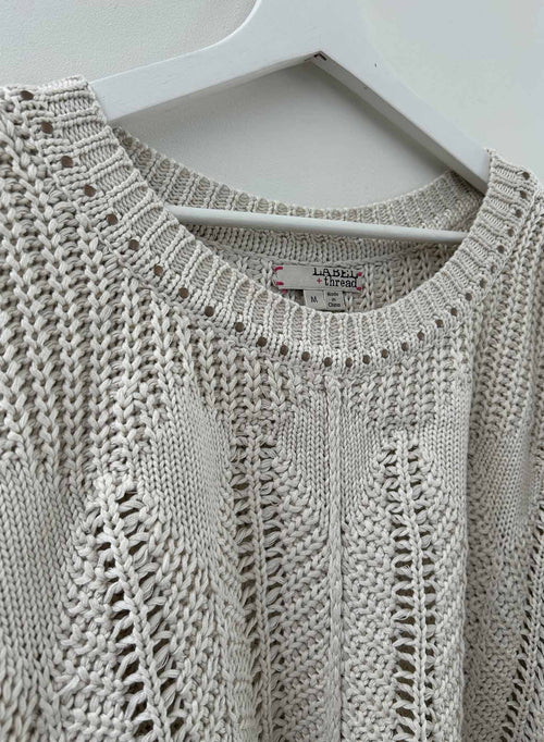 Lyla Cable Sweater - Stone Stud