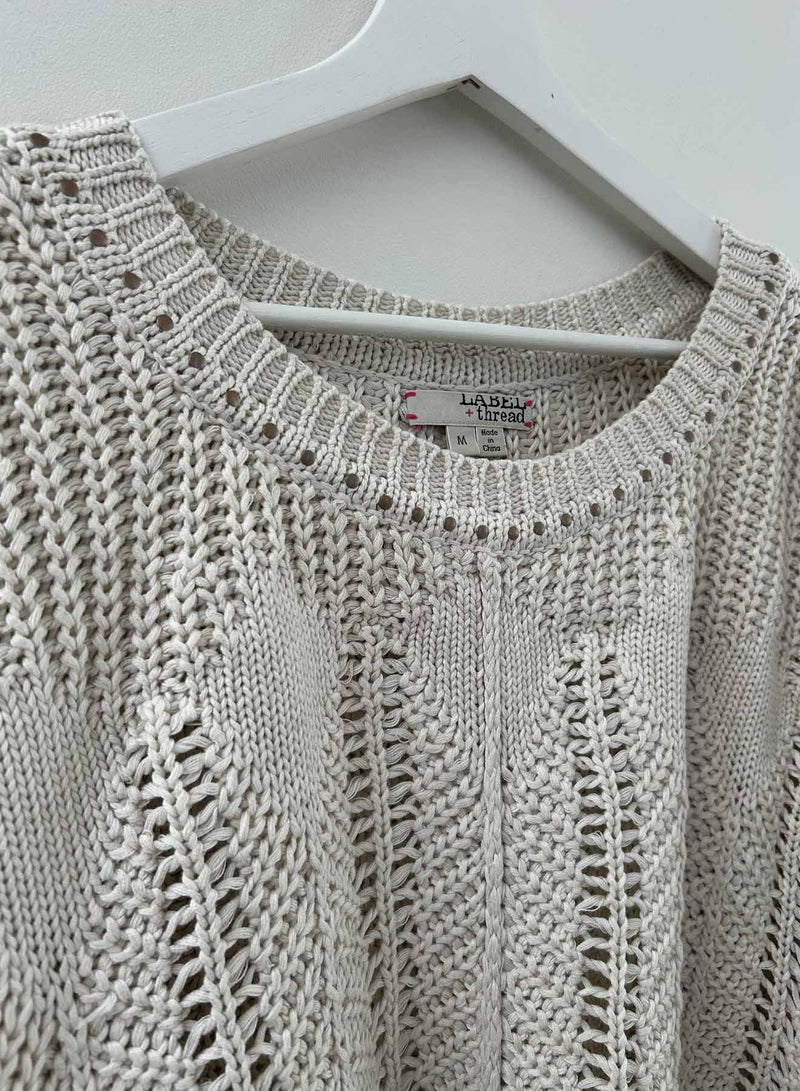 Lyla Cable Sweater - Stone Stud