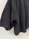 Lyla Cable Sweater - Black Stud