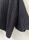 Lyla Cable Sweater - Black Stud