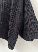 Lyla Cable Sweater - Black Stud