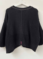 Lyla Cable Sweater - Black Stud